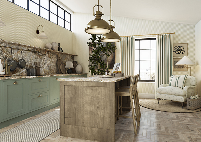 Adelaide, Winnies Stripe Barbing Green - Made to Measure Curtains - Image 7